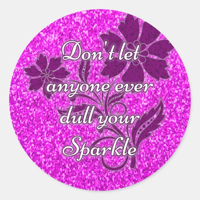 Rosa lasse niemandem glanzende, runde Aufkleber (Vorderseite)