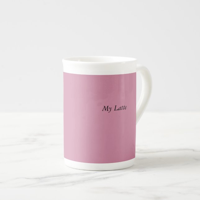 Rosa Latte Tasse (Vorderseite Rechts)