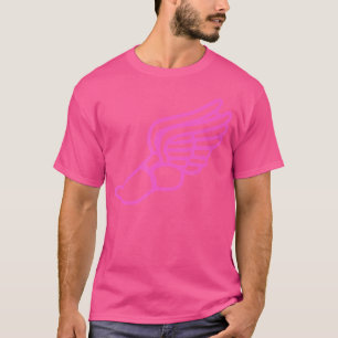 Rosa Laufschuh mit Flügeln Leichtathletik-Sneaker T-Shirt