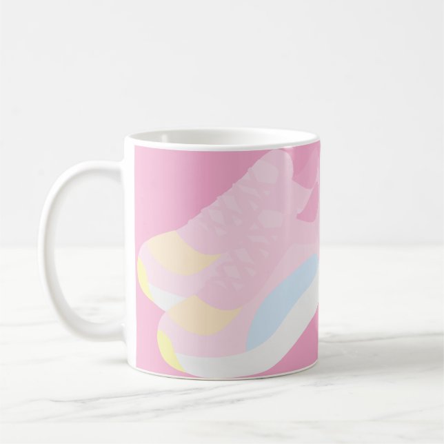 Rosa Laufschuhe Kaffeetasse (Links)