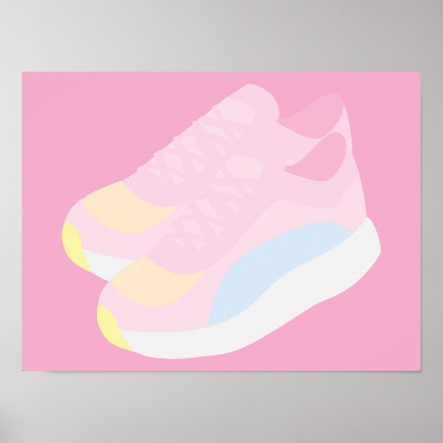 Rosa Laufschuhe Poster (Vorne)