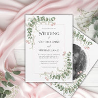 Rosa Launische Blumige Foto Vintage-Hochzeit