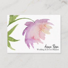 *~* Rosa Lavendel Elegante Wasserfarbe Peony Blume Visitenkarte