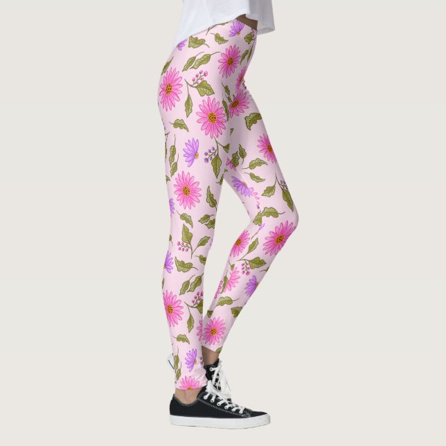 Rosa Lavendel Lacy Daisy Leggings (Rechts)