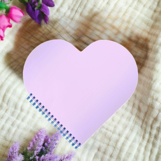 Rosa Lavender Heart Notebook Notizbuch (Pink Lavender Heart Notebook Front)