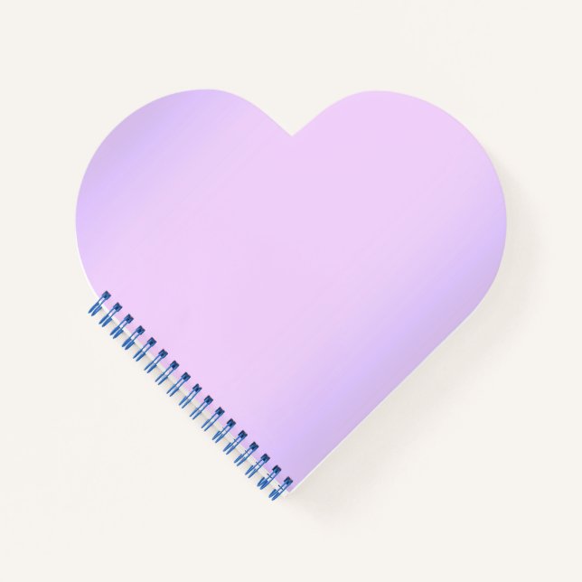 Rosa Lavender Heart Notebook Notizbuch (Vorderseite)