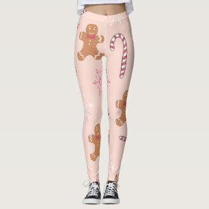 Rosa Lebkuchen Weihnachten Leggings