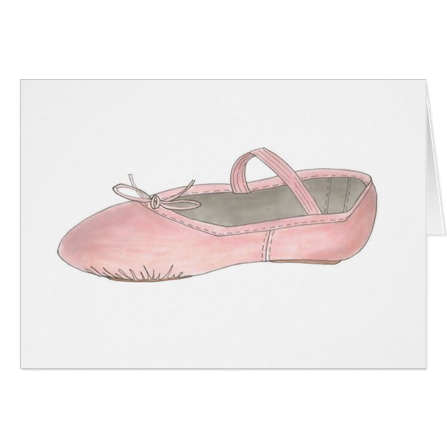 Rosa Leder Ballettschuh Slipper Ballerina Tanz (Vorderseite (Horizontal))