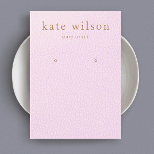 Rosa Leder (Bild) Earring Display Card