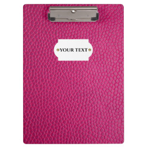 Rosa Leder-Clipboard Klemmbrett