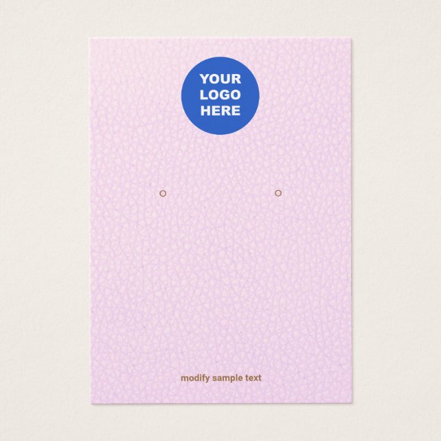 Rosa Leder Hinzufügen Ihrer Logo-Ohrensichtkarte (Vorderseite)