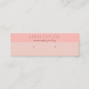 Rosa Leder Textur Stuck Ohrring Display Mini Visitenkarte