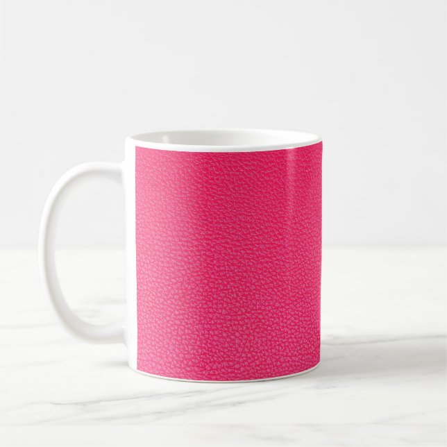 Rosa Lederoptik Kaffeetasse (Links)