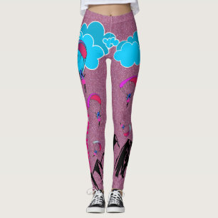 Rosa legging Elf-Staub-Gleitschirmfliegen Leggings