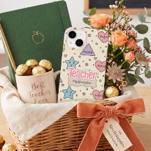 Rosa Lehrer Mathe Formen Muster