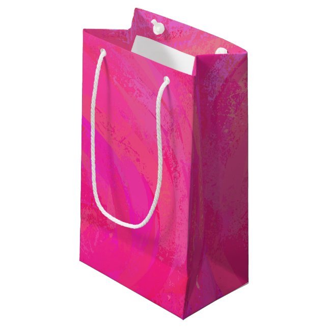 rosa Leidenschaft Kleine Geschenktüte (Vorderseite Schrägansicht)