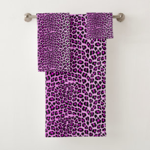 Rosa Leopard Badhandtuch Set