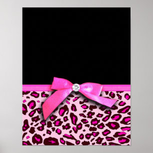 Rosa-leopard-Buggrafik Poster