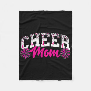 Rosa Leopard Cheer-Mama Cheerleaderin Mama Cheerle Fleecedecke