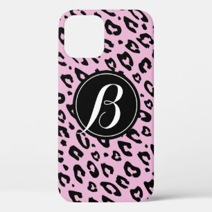 Rosa Leopard Druck iPhone 12 Gehäuse mit Monogram Case-Mate iPhone Hülle