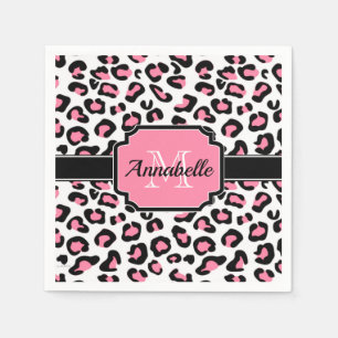 Rosa Leopard-Druck Serviette