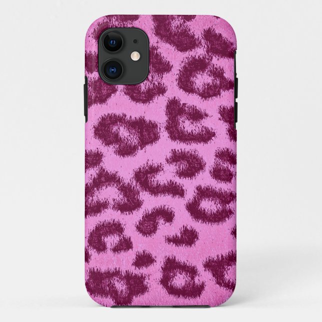 Rosa Leopard Druckhaut Fur Case-Mate iPhone Hülle (Rückseite)