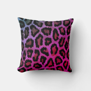 Rosa Leopard Druckkopf Kissen