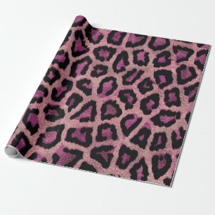 Rosa Leopard-Farbe Geschenkpapier