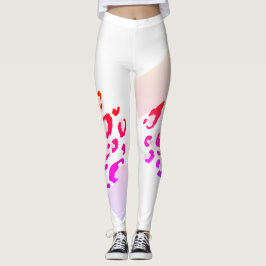 Rosa Leopard Geometrisch Leggings