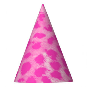 Rosa Leopard Gepard Wilde Dschungel Geburtstagsfei Partyhütchen
