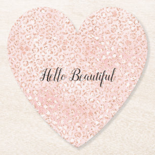 Rosa Leopard Glitzer Leopard Untersetzer