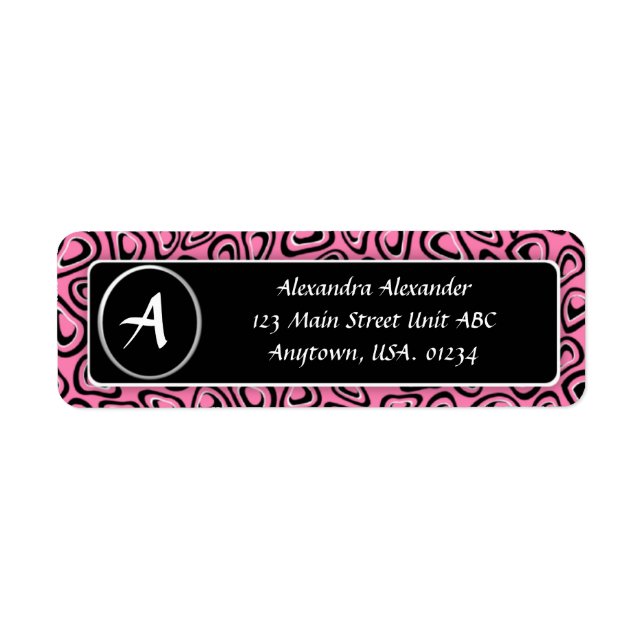 Rosa Leopard Mit Monogramm (Vorne)