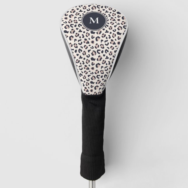 Rosa Leopard Mono Golf Head Cover Golf Headcover (Vorderseite)