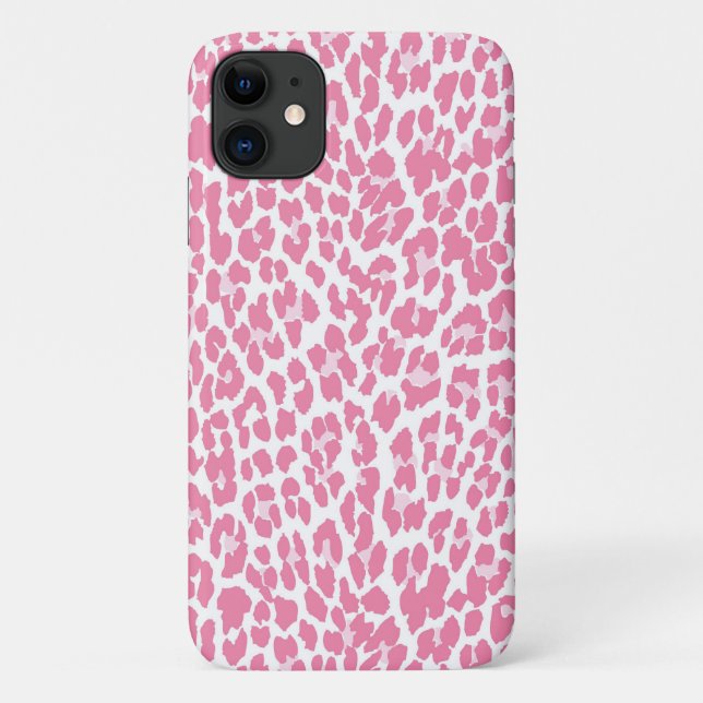 Rosa Leopard-Muster Case-Mate iPhone Hülle (Rückseite)