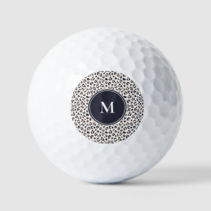 Rosa Leopard-Muster individuelle Name Golfball