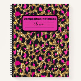Rosa Leopard-Notebook Notizbuch