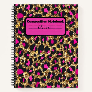 Rosa Leopard-Notebook Notizbuch