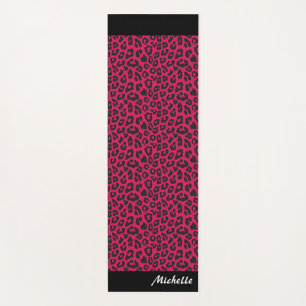 rosa Leopard Personalisiert Yogamatte