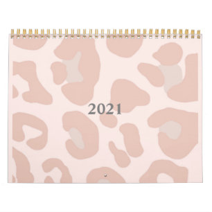 Rosa Leopard Print 2021 Calendar Kalender