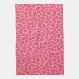 Rosa Leopard Print Kitchtuch Handtuch