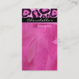 Rosa Leopard-Salon u. Visitenkarte