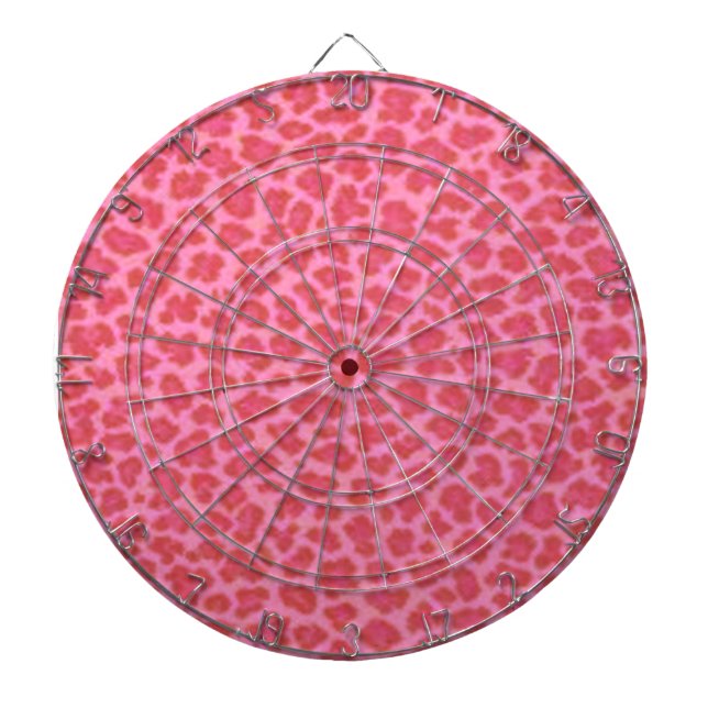 Rosa Leopard Skin Dart Board Dartscheibe (vorne)