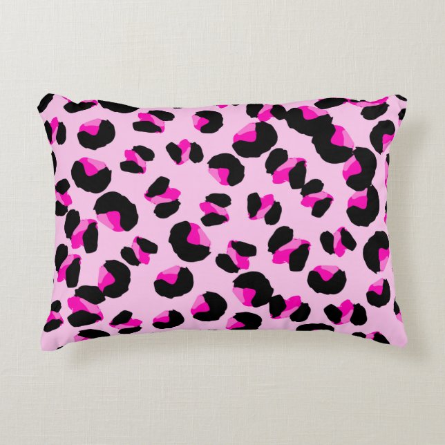 Rosa Leopard. Tierisches Hautmuster. Leopard. Pant Dekokissen (Vorderseite)