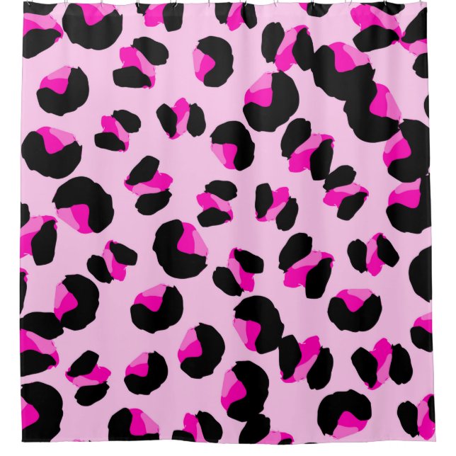 Rosa Leopard. Tierisches Hautmuster. Leopard. Pant Duschvorhang (Vorderseite)