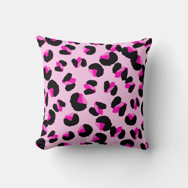 Rosa Leopard. Tierisches Hautmuster. Leopard. Pant Kissen (Vorderseite)