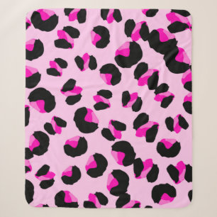Rosa Leopard. Tierisches Hautmuster. Leopard. Pant Sherpadecke