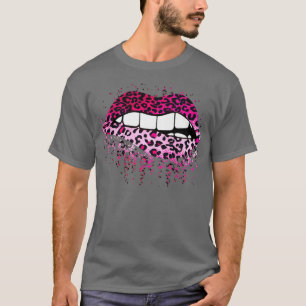 Rosa Leopard Tropfen Spritzer Bitumengeschenk T-Shirt