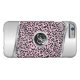 Rosa Leopard und Metalldruck| Monogramm Case-Mate iPhone Hülle (Rückseite Horizontal)