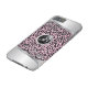 Rosa Leopard und Metalldruck| Monogramm Case-Mate iPhone Hülle (Oberseite)