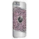 Rosa Leopard und Metalldruck| Monogramm Case-Mate iPhone Hülle (Rückseite/Rechts)